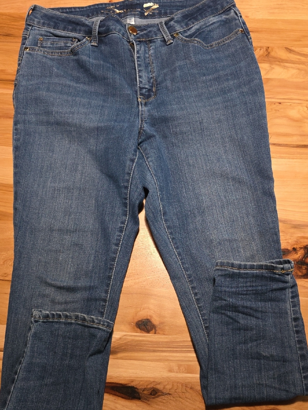 Seven7 Women's Skinny Jeans in Medium Blue Denim